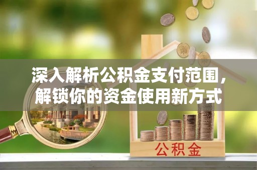 南涧深入解析公积金支付范围，解锁你的资金使用新方式