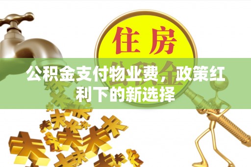 南涧公积金支付物业费，政策红利下的新选择