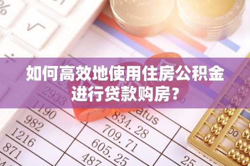 南涧如何高效地使用住房公积金进行贷款购房？